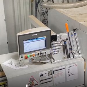 Scie Multiple Mereen Johnson avec Optimiseur et Scanner Weinig.