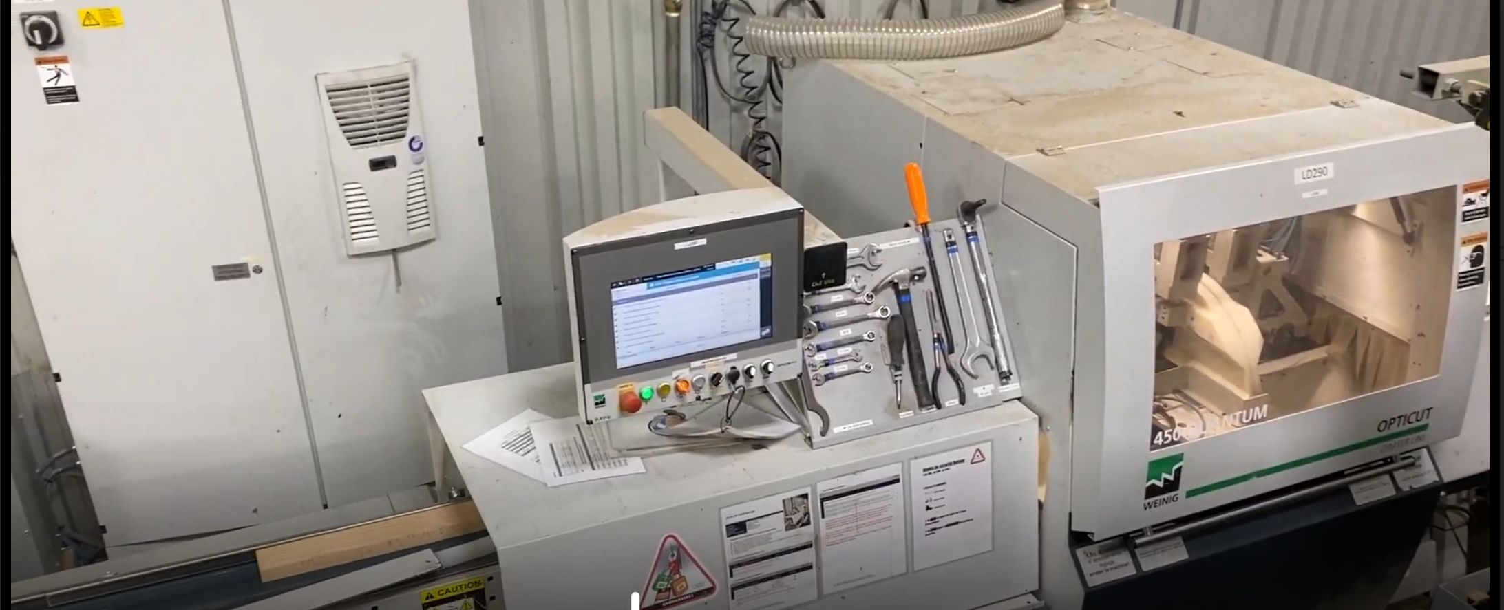Scie Multiple Mereen Johnson avec Optimiseur et Scanner Weinig.